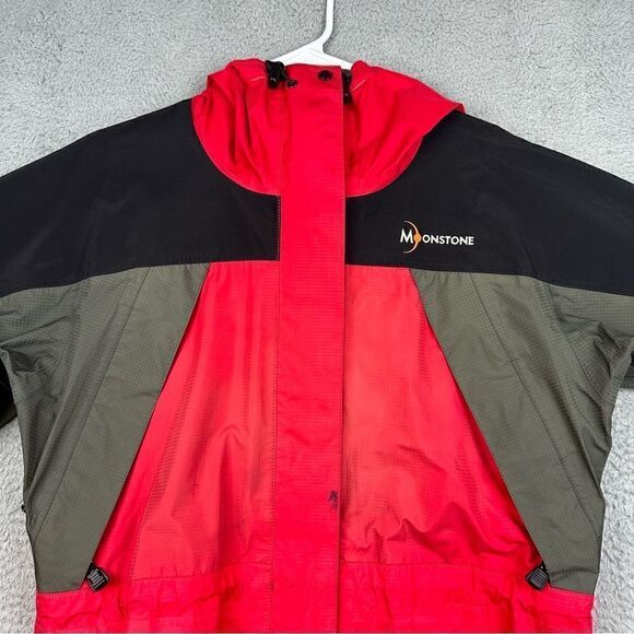 Vintage Moonstone Jacket‎ Womens Medium Red Pit Vents Hiking Camp Branded Fabric - Picture 3 of 16